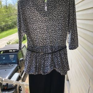 1980’s VINTAGE PEPLUM Plus Dress